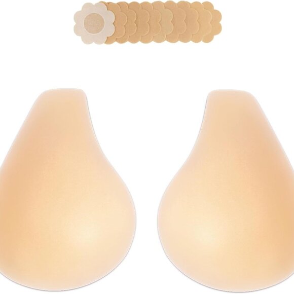 2025 Added Lift Ultra-Thin Seamless Nipple Covers Push up Sticky Adhesive Bras S